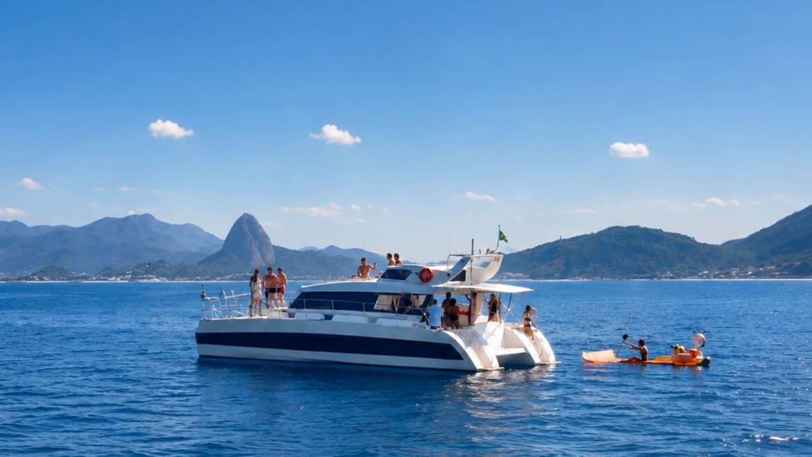 Catamaran Blau